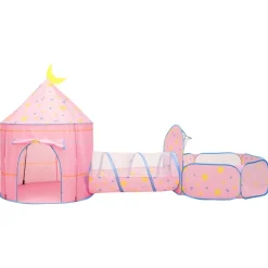 vidaXL Tienda de juegos para niños con 250 bolas rosa 301x120x128 cm Multicolor 2 Best