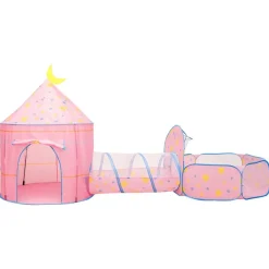 vidaXL Tienda de juegos para niños rosa 301x120x128 cm Discount