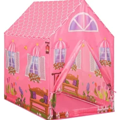 vidaXL Estructuras Para Juegos Al Aire Libre-Tienda de juegos para niños con 250 bolas rosa 69x94x104 cm
