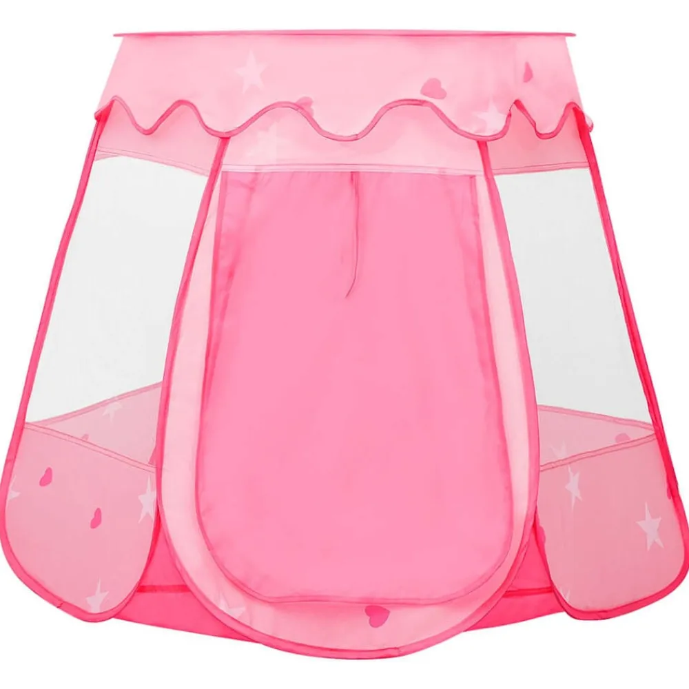 vidaXL Estructuras Para Juegos Al Aire Libre-Tienda de juegos para niños con 250 bolas rosa 102x102x82 cm
