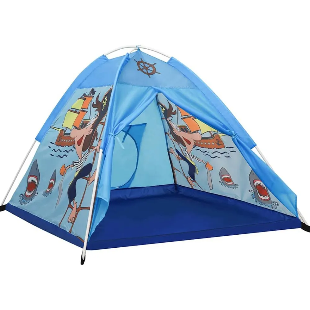 vidaXL Tienda de juegos para niños azul 120x120x90 cm New