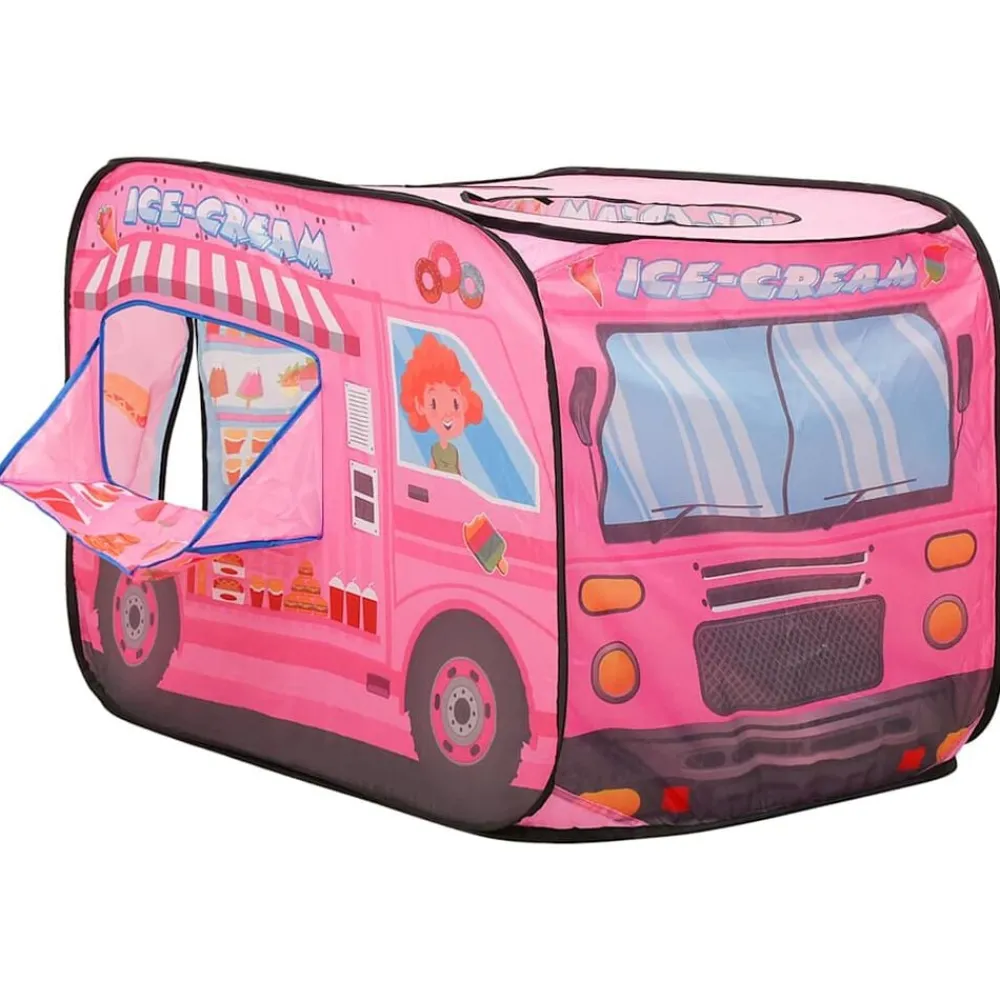 vidaXL Estructuras Para Juegos Al Aire Libre-Tienda de juegos para niños con 250 bolas rosa 70x112x70 cm