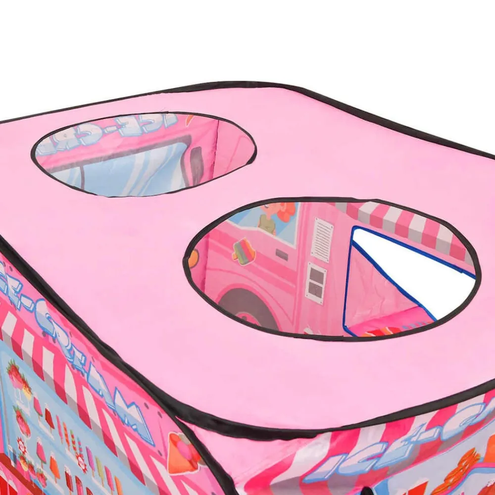 vidaXL Estructuras Para Juegos Al Aire Libre-Tienda de juegos para niños con 250 bolas rosa 70x112x70 cm