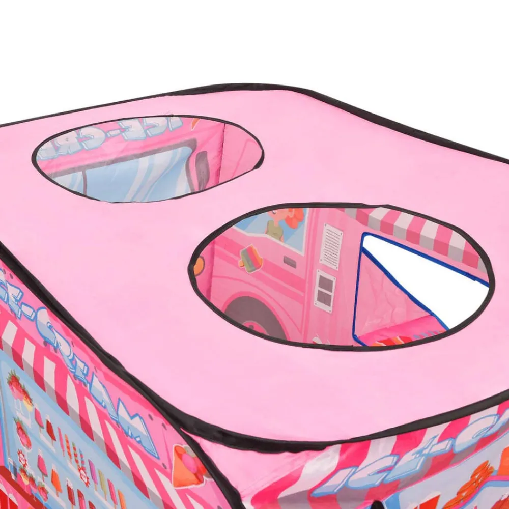 vidaXL Estructuras Para Juegos Al Aire Libre-Tienda de juegos para niños con 250 bolas rosa 70x112x70 cm