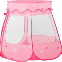 vidaXL Tienda de juegos para niños con 250 bolas rosa 102x102x82 cm Multicolor 2