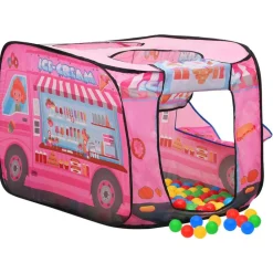 vidaXL Estructuras Para Juegos Al Aire Libre-Tienda de juegos para niños rosa 70x112x70 cm