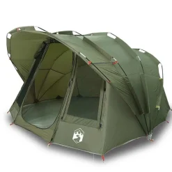 vidaXL Actividades Al Aire Libre-Tienda de pesca 5 personas impermeable oliva