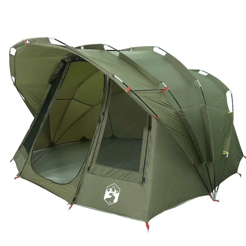 vidaXL Actividades Al Aire Libre-Tienda de pesca 5 personas impermeable oliva