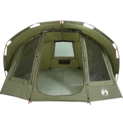 vidaXL Actividades Al Aire Libre-Tienda de pesca 5 personas impermeable oliva
