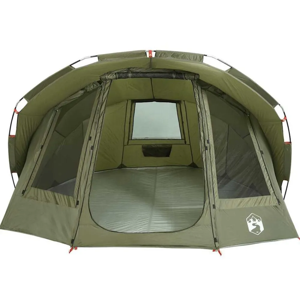 vidaXL Actividades Al Aire Libre-Tienda de pesca 5 personas impermeable oliva