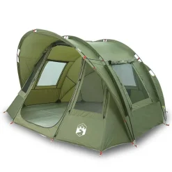 vidaXL Tienda de pesca 2 personas impermeable oliva Verde