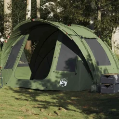 vidaXL Tienda de pesca 2 personas impermeable oliva Verde