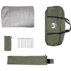 vidaXL Tienda de pesca 2 personas impermeable oliva Verde