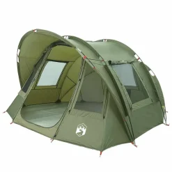 vidaXL Tienda de pesca 2 personas impermeable oliva Verde