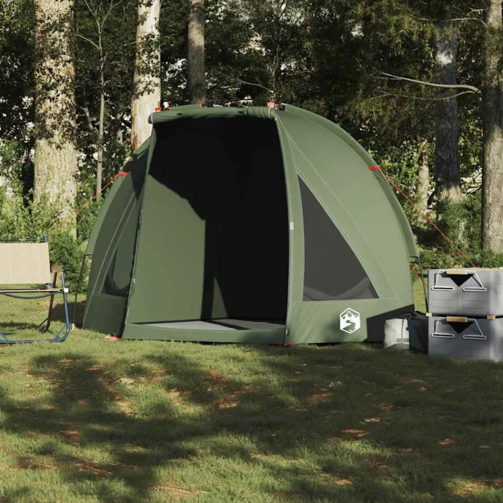 vidaXL Tienda de pesca impermeable Verde oliva Clearance