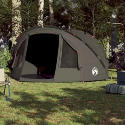 vidaXL Actividades Al Aire Libre-Tienda de pesca para 4 personas impermeable marrón