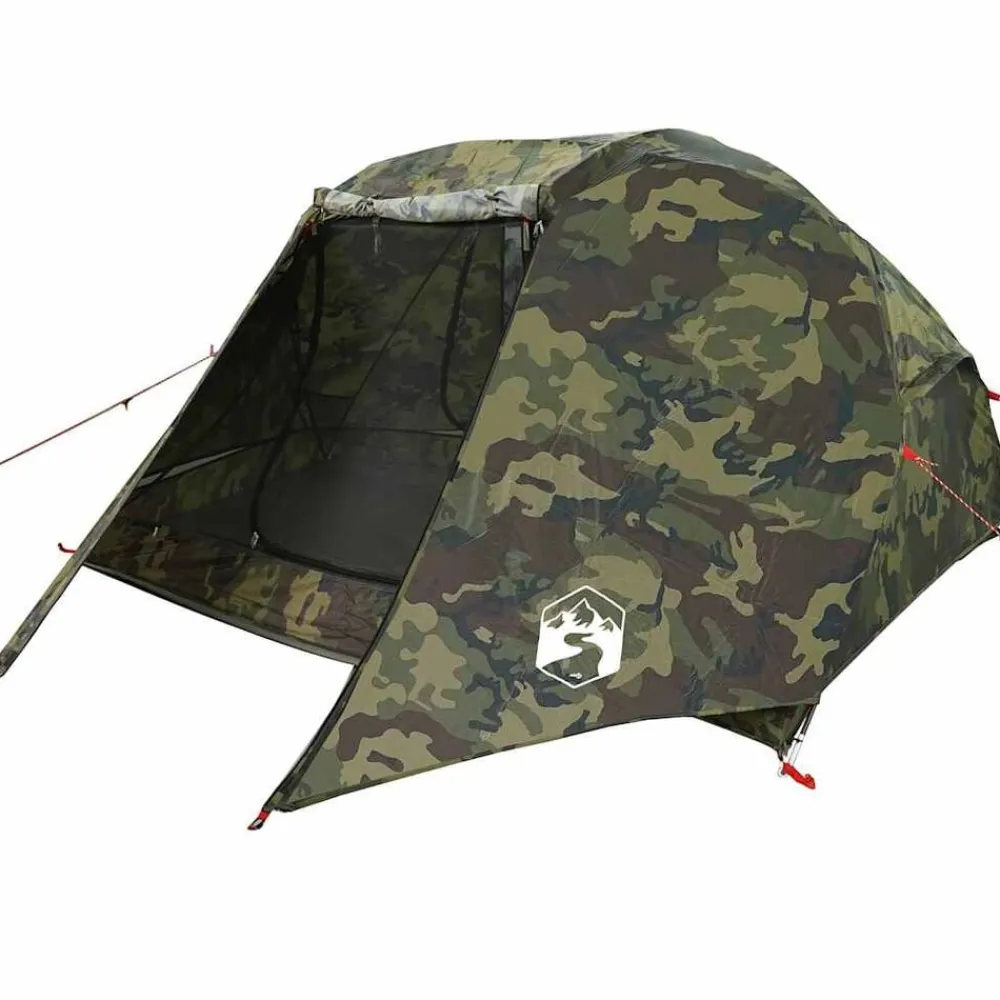 vidaXL Tienda de pesca para 3 personas impermeable Camuflaje Online