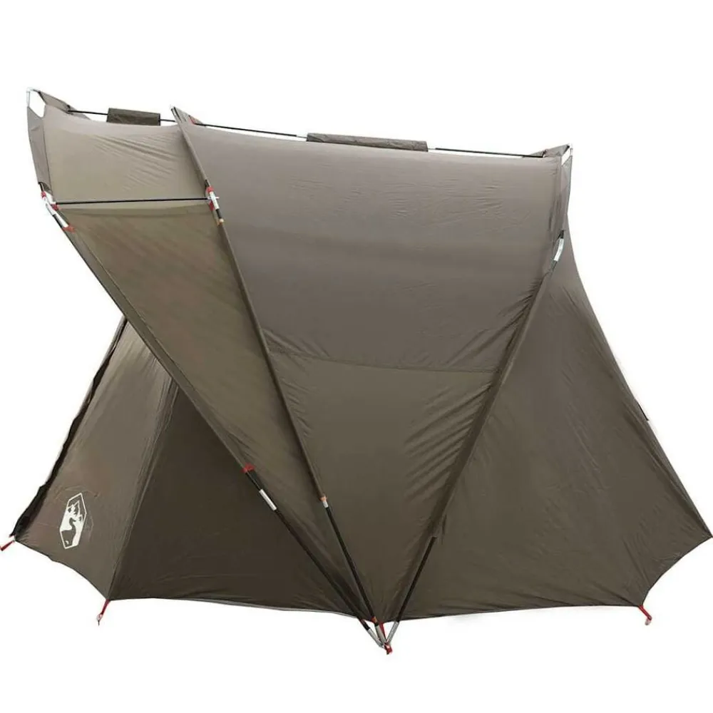 vidaXL Tienda de pesca para 4 personas impermeable marrón Marrón Online