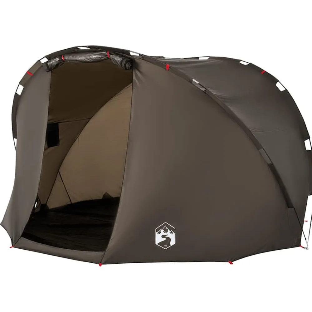vidaXL Actividades Al Aire Libre-Tienda de pesca para 5 personas impermeable marrón