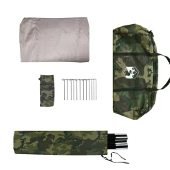 vidaXL Tienda de pesca para 2 personas impermeable Camuflaje Best