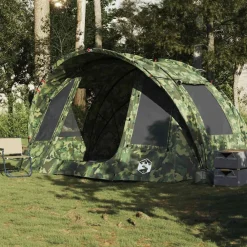 vidaXL Tienda de pesca para 2 personas impermeable Camuflaje Best