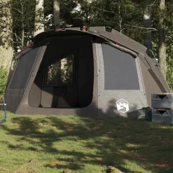 vidaXL Tienda de pesca para 5 personas impermeable Gris