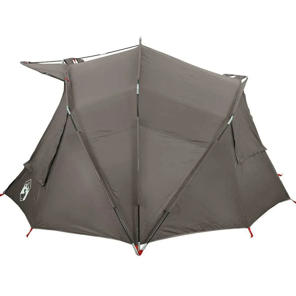 vidaXL Tienda de pesca para 5 personas impermeable Gris