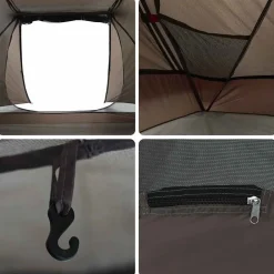 vidaXL Tienda de pesca para 3 personas impermeable marrón Marr&oacute;n