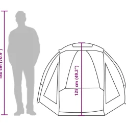 vidaXL Tienda de pesca para impermeable marrón Marr&oacute;n Outlet
