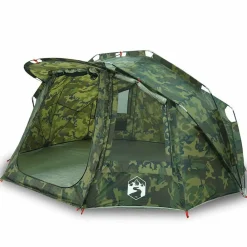 vidaXL Tienda de pesca para 5 personas impermeable Camuflaje Best