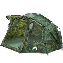vidaXL Tienda de pesca para 5 personas impermeable Camuflaje Best