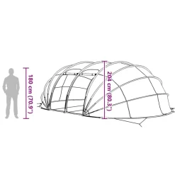 vidaXL Tienda de piscina tipo cúpula 538 x 440 x 204 cm Transparente Online