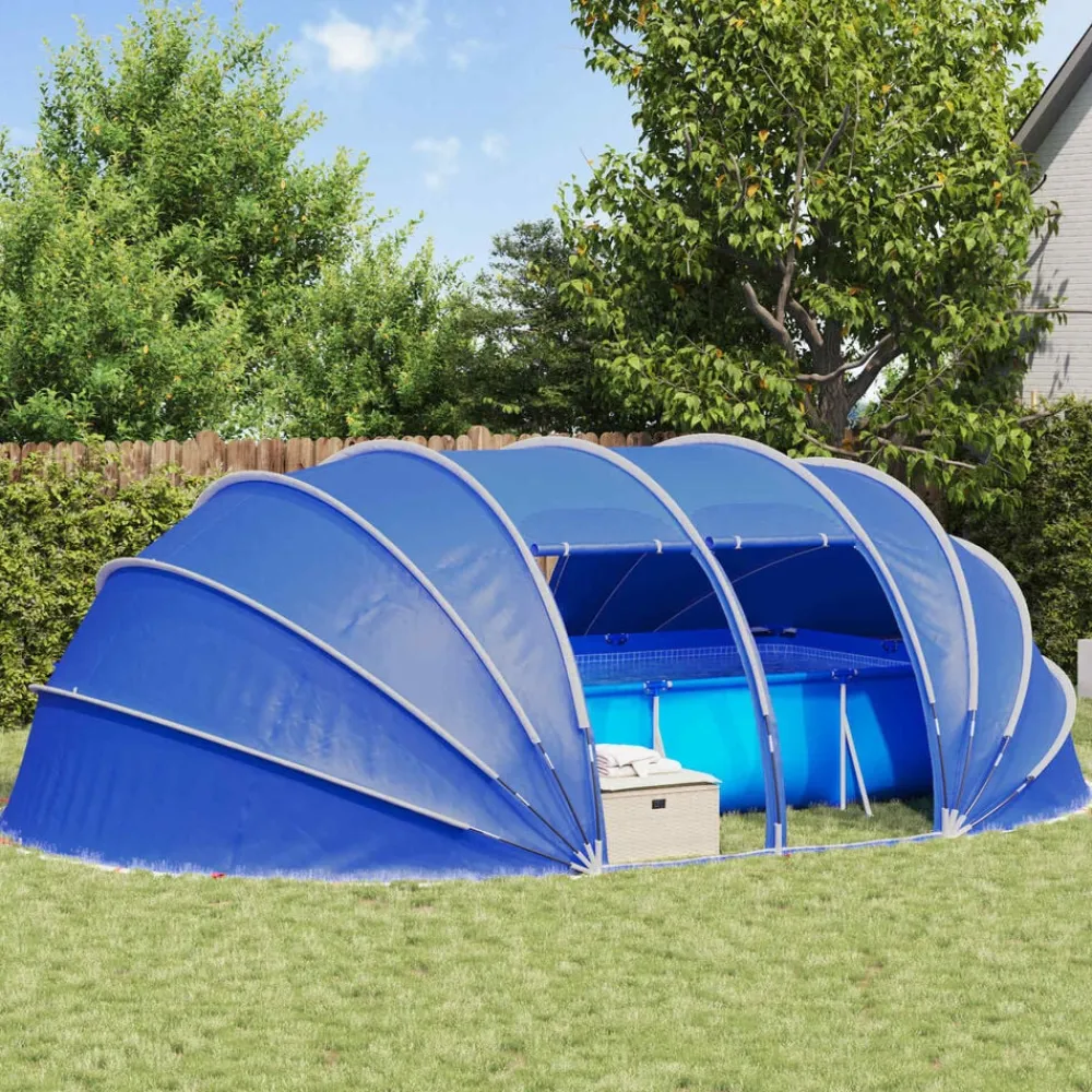 vidaXL Piscina Y Spa-Tienda de piscina tipo cúpula 538 x 440 x 204 cm