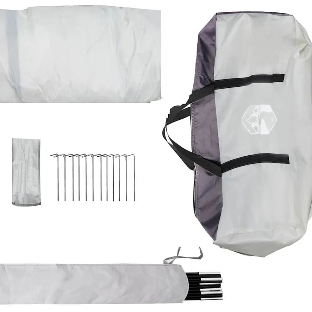 vidaXL Tienda de piscina tipo cúpula 538 x 440 x 204 cm Gris Hot