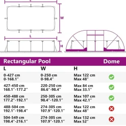 vidaXL Tienda de piscina tipo cúpula 538 x 440 x 204 cm Gris Hot