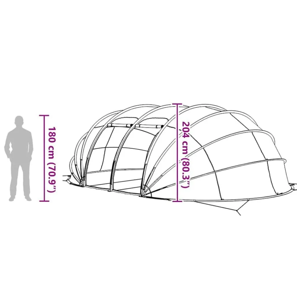 vidaXL Tienda de piscina tipo cúpula 538 x 440 x 204 cm Gris Hot