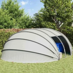 vidaXL Tienda de piscina tipo cúpula 538 x 440 x 204 cm Gris Hot