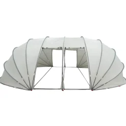 vidaXL Tienda de piscina tipo cúpula 538 x 440 x 204 cm Gris Hot