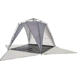 vidaXL Tienda de playa 4 personas impermeable apertura rápida Gris New