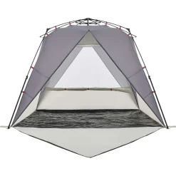 vidaXL Tienda de playa 4 personas impermeable apertura rápida Gris New