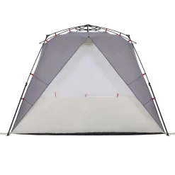vidaXL Tienda de playa 4 personas impermeable apertura rápida Gris New