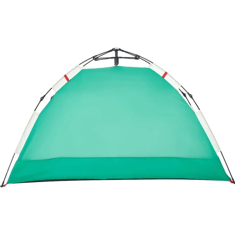 vidaXL Tienda de playa 2 personas impermeable apertura rápida Verde Online