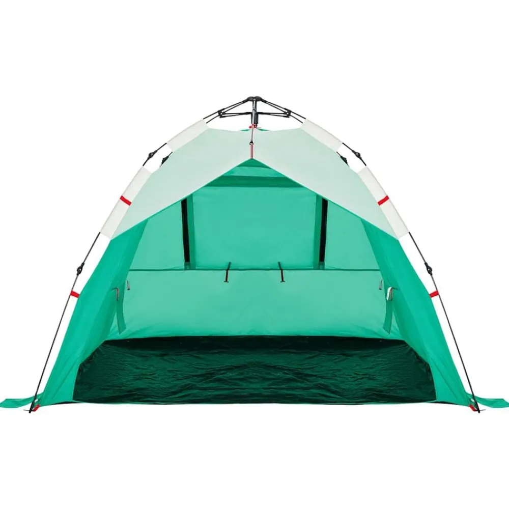 vidaXL Tienda de playa 3 personas impermeable apertura rápida verde Verde mar Clearance