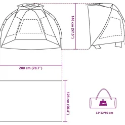 vidaXL Tienda de playa 2 personas impermeable apertura rápida azul Azul celeste Clearance