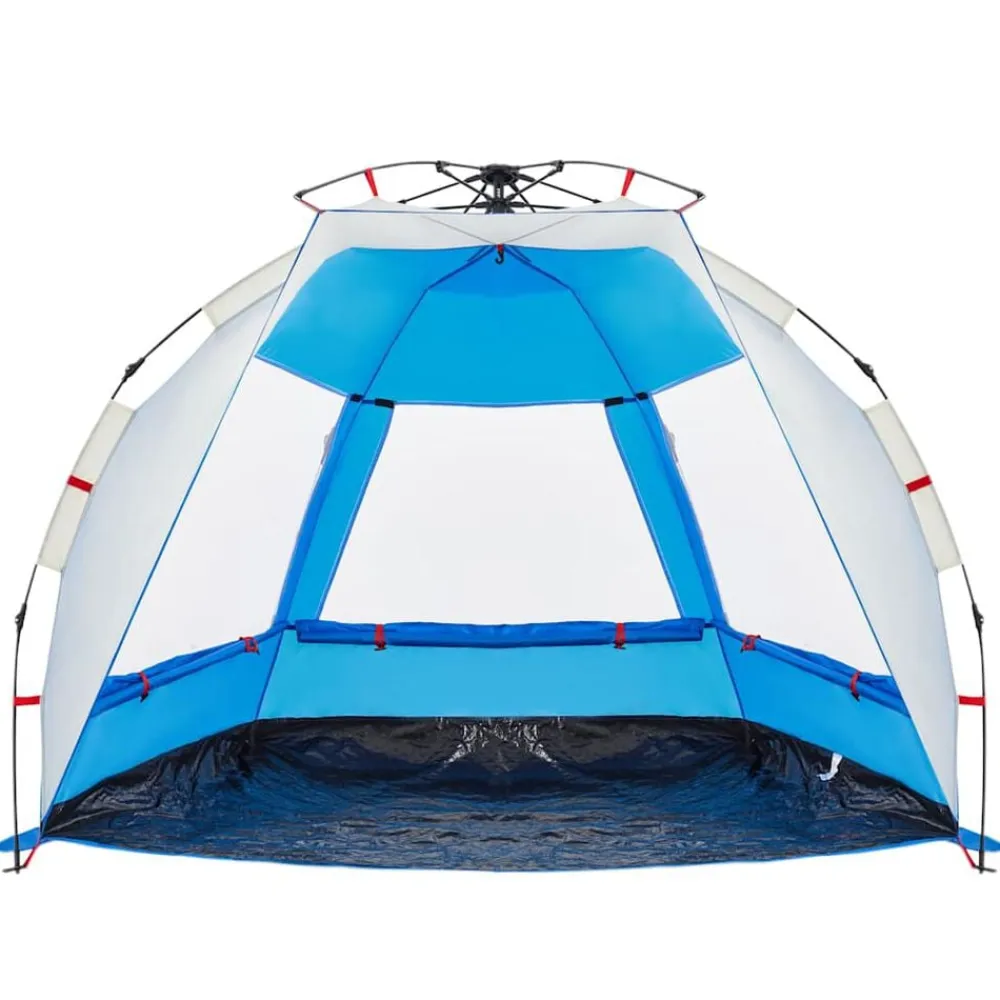 vidaXL Tienda de playa 2 personas impermeable apertura rápida azul Azul celeste Clearance