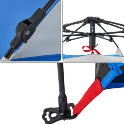 vidaXL Tienda de playa 2 personas impermeable apertura rápida azul Azul celeste Discount