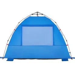 vidaXL Actividades Al Aire Libre-Tienda de playa 2 personas impermeable apertura rápida azul