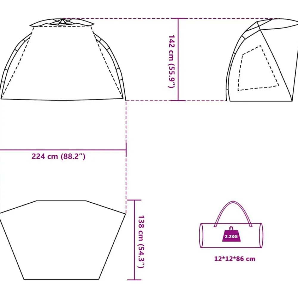 vidaXL Tienda de playa 2 personas impermeable apertura rápida verde Verde mar Online