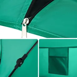 vidaXL Tienda de playa 2 personas impermeable apertura rápida Verde New