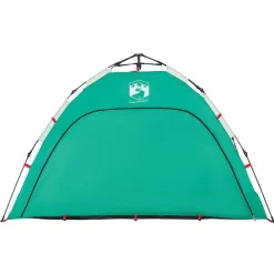 vidaXL Tienda de playa 2 personas impermeable apertura rápida Verde New